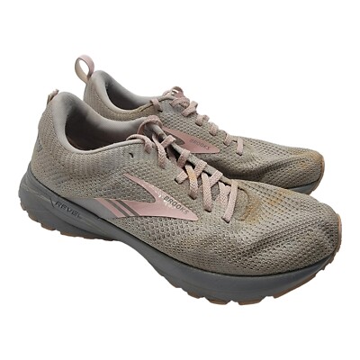 Brooks Shoes Womens Size 8.5 Revel 5 1203611B039  grey pink Running Sneakers 