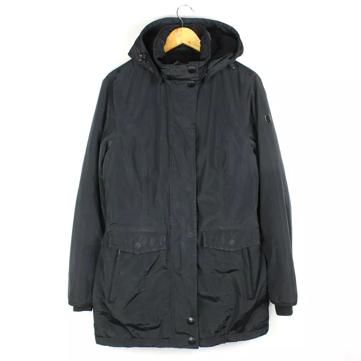 WELLENSTEYN Stavanger Women s Jacket Size M Black Hooded Insulated Zip s8855
