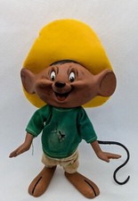Speedy Gonzalez Vintage 1968 Rubber Face Toy Plastic Mouse Warner Bros. R. Dakin