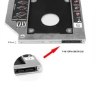 9.5Mm 12.7Mm Aluminum 2Nd Second HDD Caddy 9.5Mm SATA 3.0 for 2.5'' SSD DVD CD-R - Picture 4 of 14
