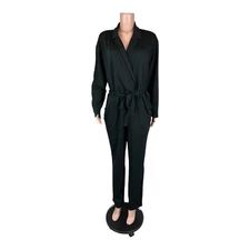 Attitudes by Renee Women's Regular French Terry Mock Wrap Jumpsuit X-Small Size