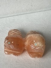 Zuni Beaver Pair Fetish Brandon Phillips New Citrus Stone Turquoise Eyes F0303