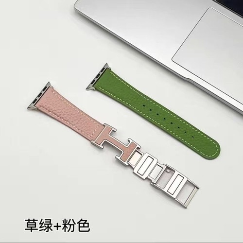 Pasuje do Apple iWatch 10 9 8 7 6 Pasek do zegarka Pasek H Składana klamra Skóra - Zdjęcie 23 z 32