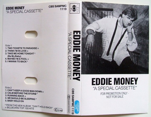 EDDIE MONEY A Special Cassette Tape PROMO Only 1987 CBS SAMPMC 1119 - Picture 5 of 6