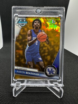 AARON BRADSHAW 2023-24 Bowman U Chrome Sapphire Gold Sapphire /50 #42
