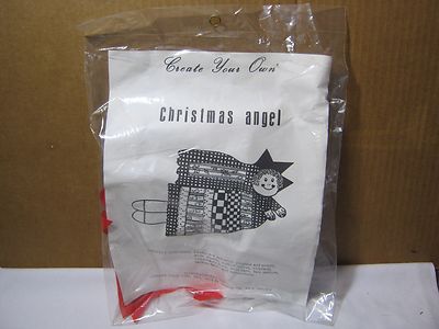 Vtg Create Your Own Christmas Angel Needlepoint  Sealed in the Original Package!