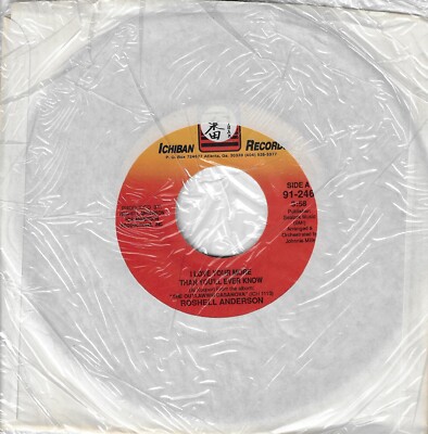 ROSHELL ANDERSON I LOVE YOUR MORE THAN YOU'LL EVER KNOW/EYE FOR AN  45RPM VINYL