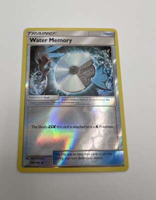 Pokémon - Water Memory - 157/181 - Sun & Moon Team Up - Reverse Holo Trainer