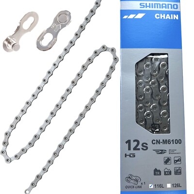 Shimano Fahrrad Kette CN-M6100 Quick Link mit Kettenschloss 12-fach 116 Glieder 