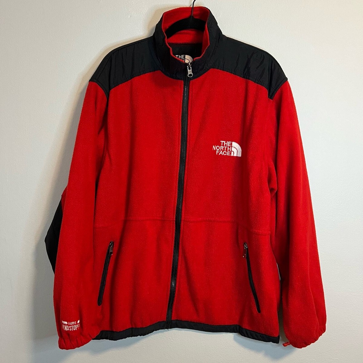 THE NORTH FACE ジップアップジャケット レッド THE NORTH FACE ジップアップジャケット レッド/グレー - メルカリ