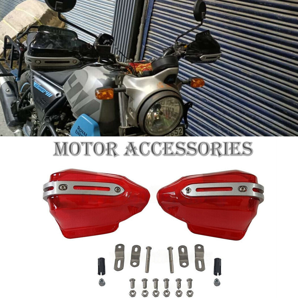 Fit For Royal Enfield Himalayan & Scram 411 Tinted Red Color Hand Guard Kit