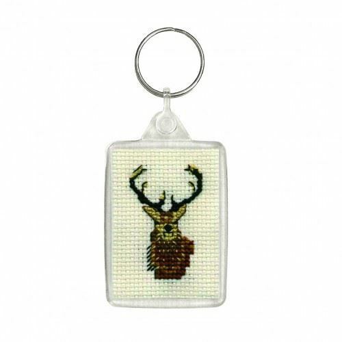 Stag Keyring Cross Stitch Kit (Textile Heritage)