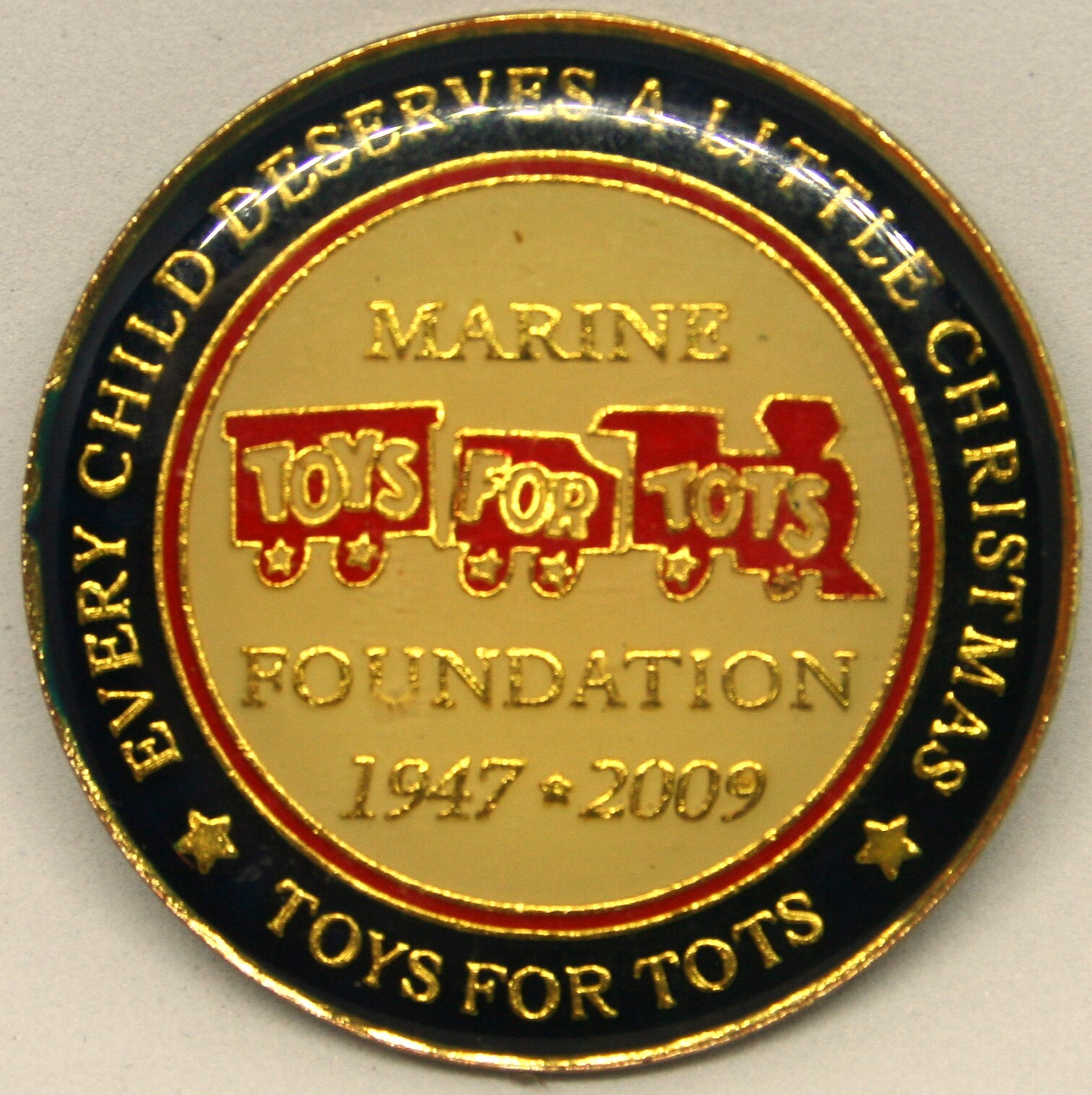 US MARINE CORPS 19472009 Toys For Tots Christmas Challenge Coin Token