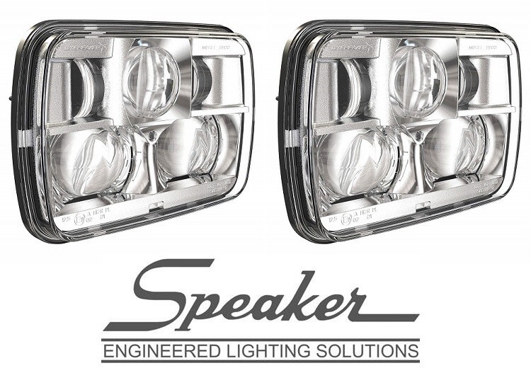 JW Speaker 8900 Evolution II LED Headlight Set w/ Chrome Bezel for