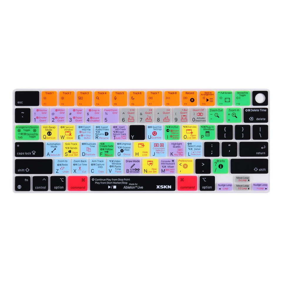 XSKN Ableton Live Shortcuts Keyboard Cover for 2022-2025 Macbook Air 13.6/15.3 - Image 2 of 4