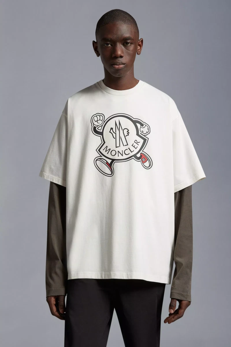 Moncler Boxing Logo Print T-shirt in Gray for Men