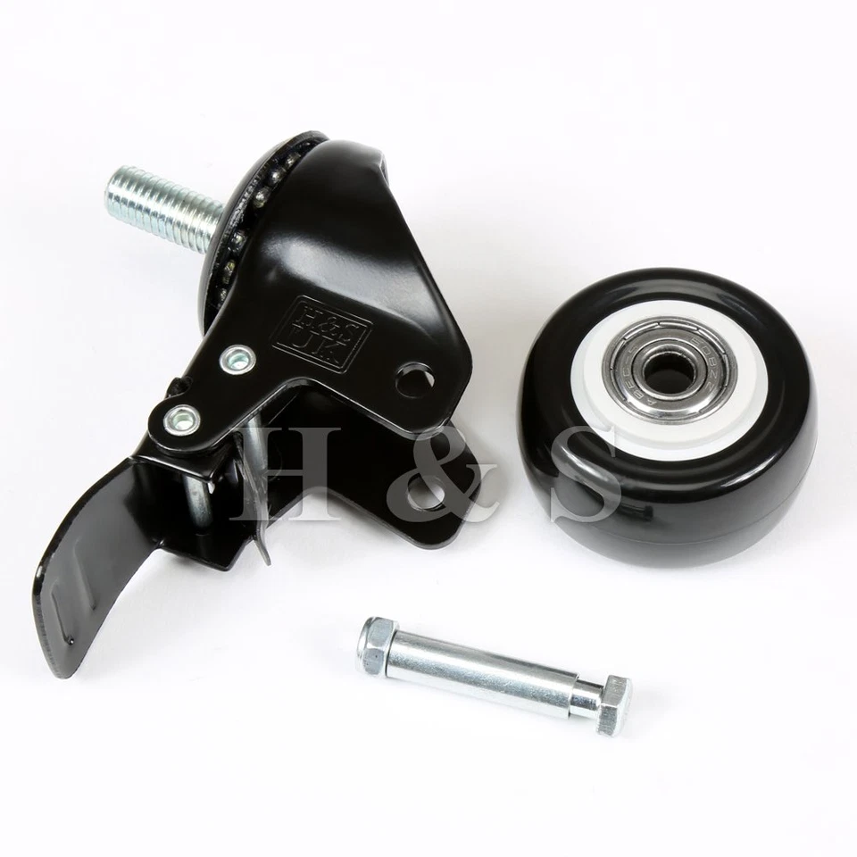 Ruota Girevole Con Perno Filettato M10 per Carrello - Ruote per Mobili Pivotanti - Immagine 4 di 4