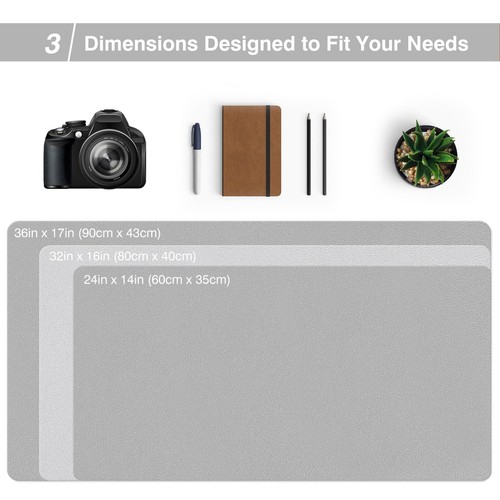 Dual Sided Desk Pad Large Desk Mat Waterproof Desk Blotter Protector Mouse Pa... - Picture 3 of 7