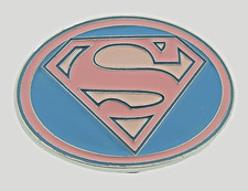 Superman Belt Buckle Halloween Cosplay Costume Vintage GIRLS KIDS SIZE LOVE PINK