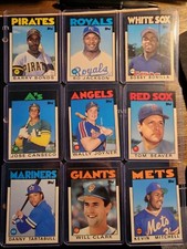 1985 topps baseball cards 9 Card Lot
