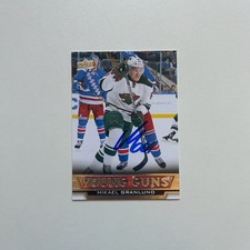 2013-14 UD Young Guns #474 MIKAEL GRANLUND Autographed Rookie   Card