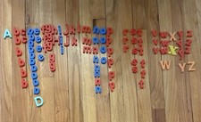 Alphabet Fridge Magnets Numbers Mixed Assorted Lot-94 Pieces