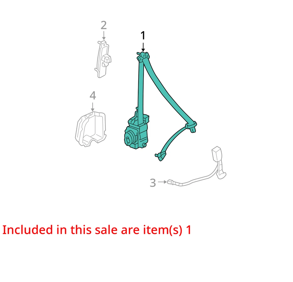 Cinturón de seguridad delantero izquierdo usado se adapta a: 2004 Acura Tl asiento de cubo conductor retractor Foto 4 de 4