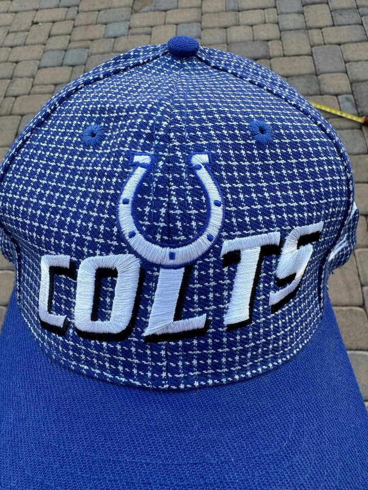 Vintage Indianapolis Colts NFL Logo Athletic Adjustable Hat Cap Pro Line - Image 3 of 4