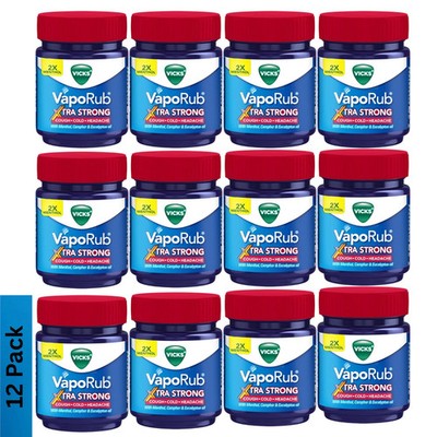 Vicks VapoRub Xtra Strong 1,76oz/50ml Mentholmischung Schnelle Linderung 12er...