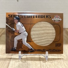 2003 Fleer Fall Classic Don Mattingly Game Used Bat Knob Relic Patch #4/9 (read)