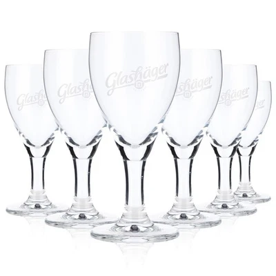 6x Glashäger Wasser Glas 0,15l Stielglas Wasserkelch Ritzenhoff Tulano