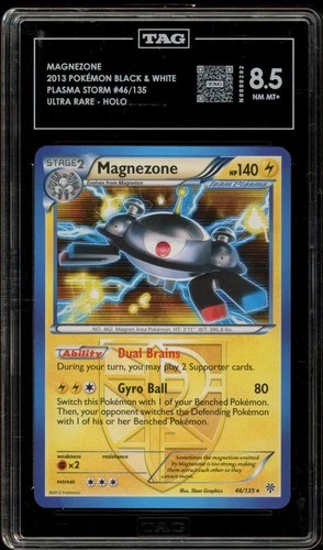Pokemon Magnezone Plasma Storm Holo Rare #46 TAG 8.5