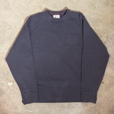 Vintage 1950s 50s Champion Running Man Crew Neck Pocket Sweatshirt Black Size XL