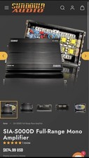 Sundown Audio SIA-5000D Mono Amplifier 5000W RMS Full-Range 