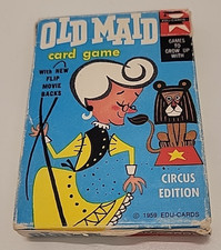 1959 ED-U-CARDS 29 CENT OLD MAID CARD GAME CIRCUS EDITION COMPLETE IN BOX VTG