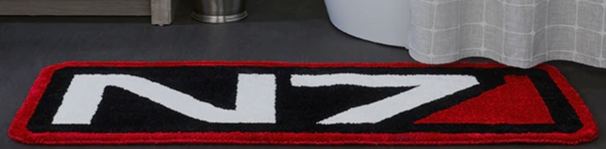 masa Mass Effect N7 Tufted Rug 48x20 Cozy Soft Mat Official Sold Out