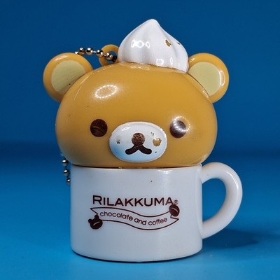 2017 San-X Rilakkuma Caramel Chocolate & Coffee Cupcake Light Cup Keychain