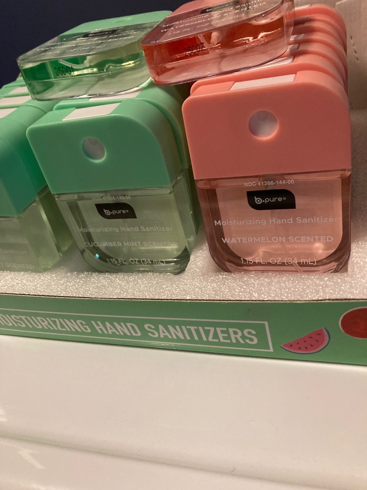 B-pure Hand sanitizer Spray 12 Cucumber and 12 Watermelon Scented