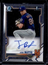 2021 Bowman Chrome Jose Butto Auto Autograph 1st Prospect #CPA-JBU Mets