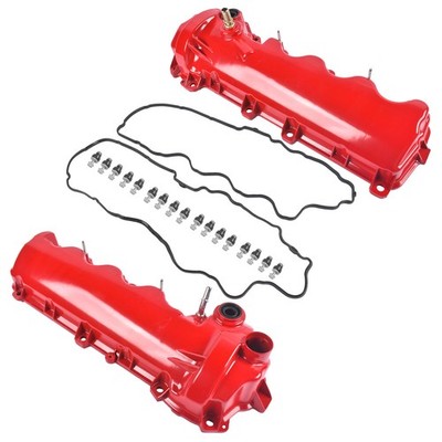 Pair Red Valve Cover Set for 2005-2010 Ford Mustang 2006-2010 Explorer V8 4.6L
