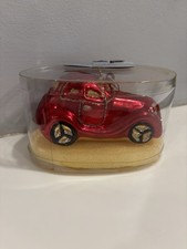 Vintage Mercury Glass Red Roadster Car Automobile Christmas Ornament Peschka