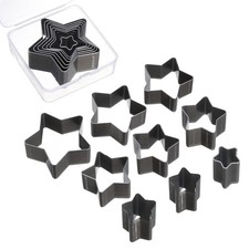 Star Shape Punch Cutter Set 9 Sizes Hollow Cutter Kit for DIY Leather Craft