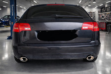 Auspuffblende für AUDI A6 C6 4F Duplex Endrohr 120x80mm abgeschrägt links rechts