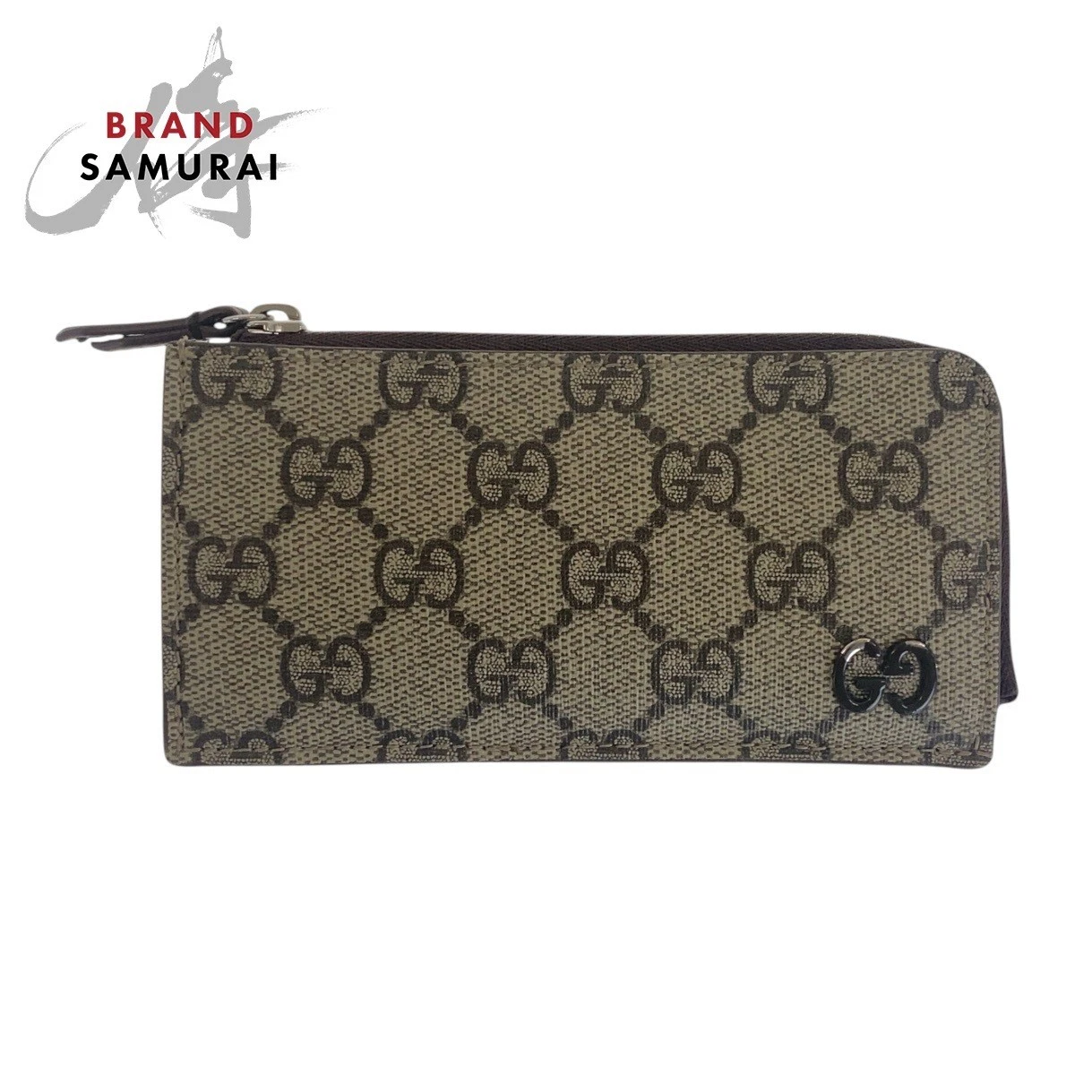 Authentique porte monnaie Gucci couleur beige marron GG Supreme toile unisexe