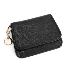 Small Wallet for Women RFID Blocking Genuine Leather Card Case Slim Tri-Fold ...
