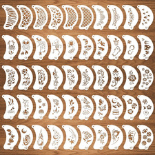 50 Pcs Face Paint Stencils, Body Facial Painting Templates, Diverse Designs f...