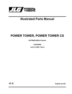 JLG POWER TOWER CS Parts Catalog Manual SN P900014859 to Present