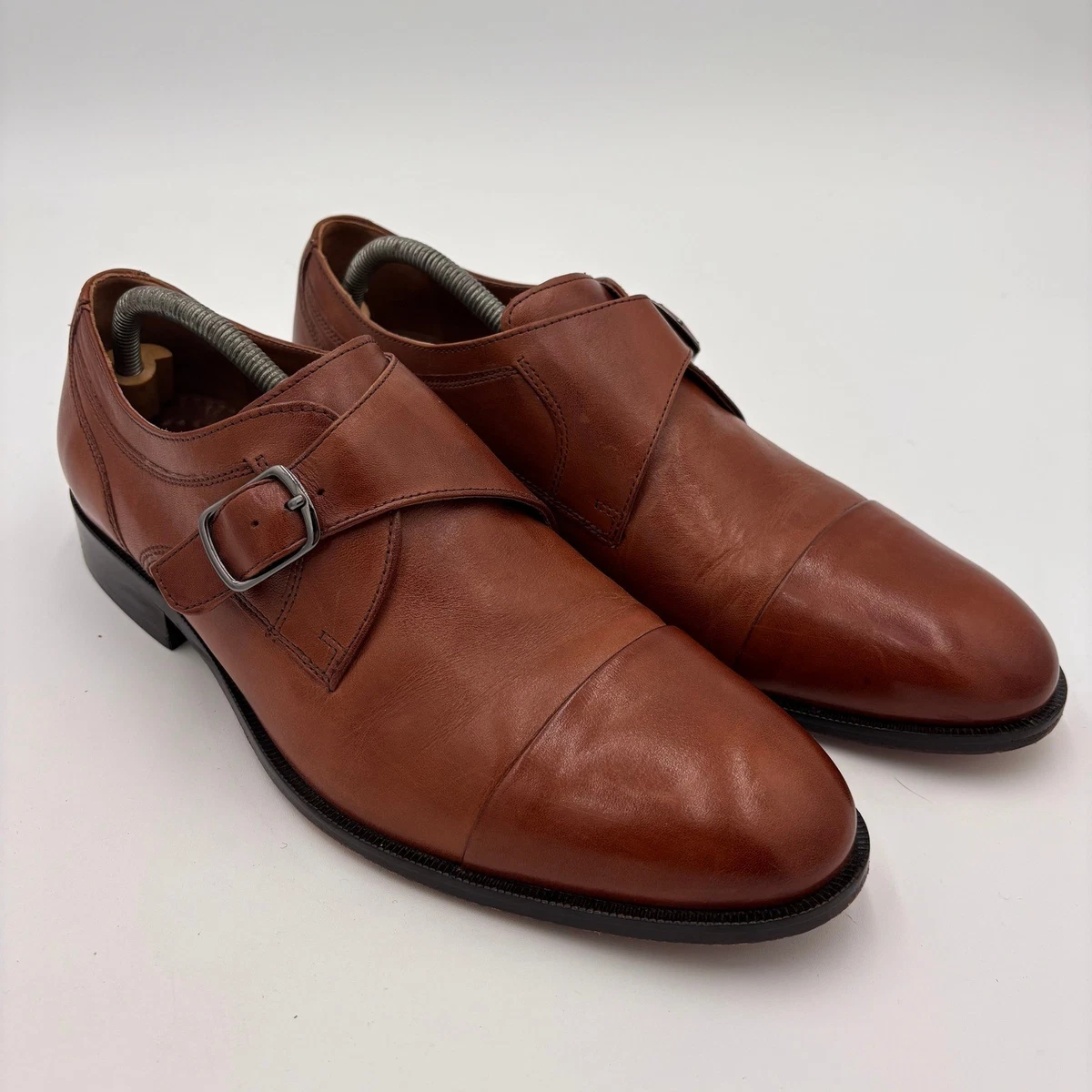 Vintage Foundry Co VF1270 Burgundy Leather Grey Wool Monk Strap Shoes Mens 13 Paul Parkman Men main image 3