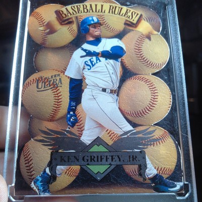 1997 Fleer Ultra Ken Griffey Jr BASEBALL RULES Die-Cut Insert 2 of 10 Mariners 