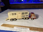 Vintage 1970's Mini Tonka Pressed Steel Semi Truck Cab with Horse Trailer #55010